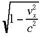 [Missing Graphic of an Equation] (6k) Relativity's correction factor in just the x direction.