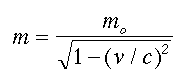 [Missing Graphic] Equation for mass dilation