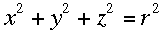 [Missing Graphic of an Equation] (6k) The traditional equation for a sphere